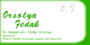orsolya fedak business card