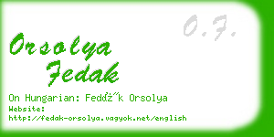 orsolya fedak business card